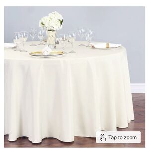 ✨132 inches Round Polyester TableCloth by Linen Table Cloth.com✨